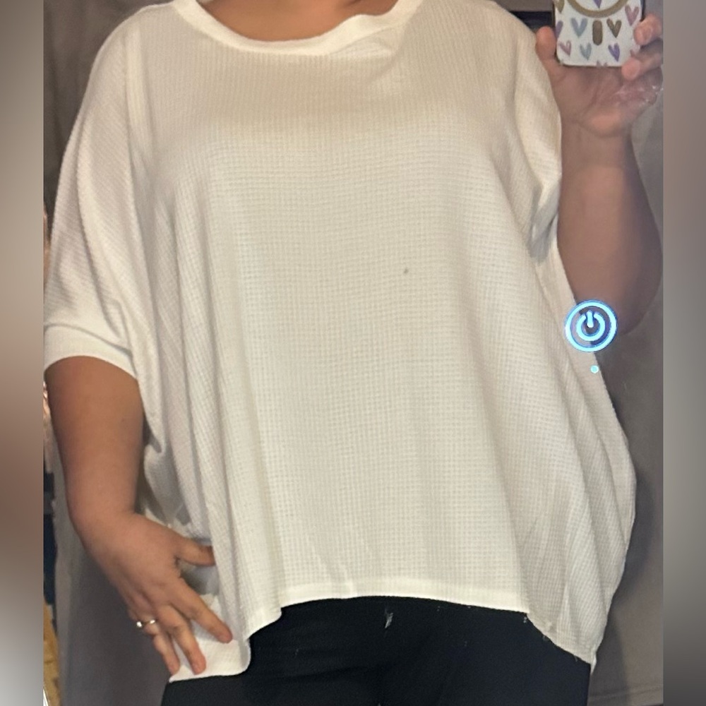 🇺🇸 Sale ANDREE BY UNIT White Textured Blouse